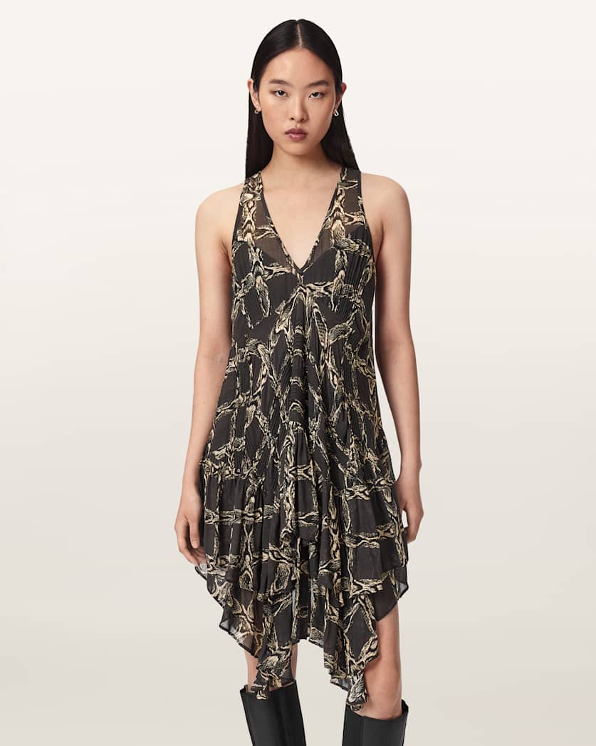 AllSaints Brown Gretel Dress