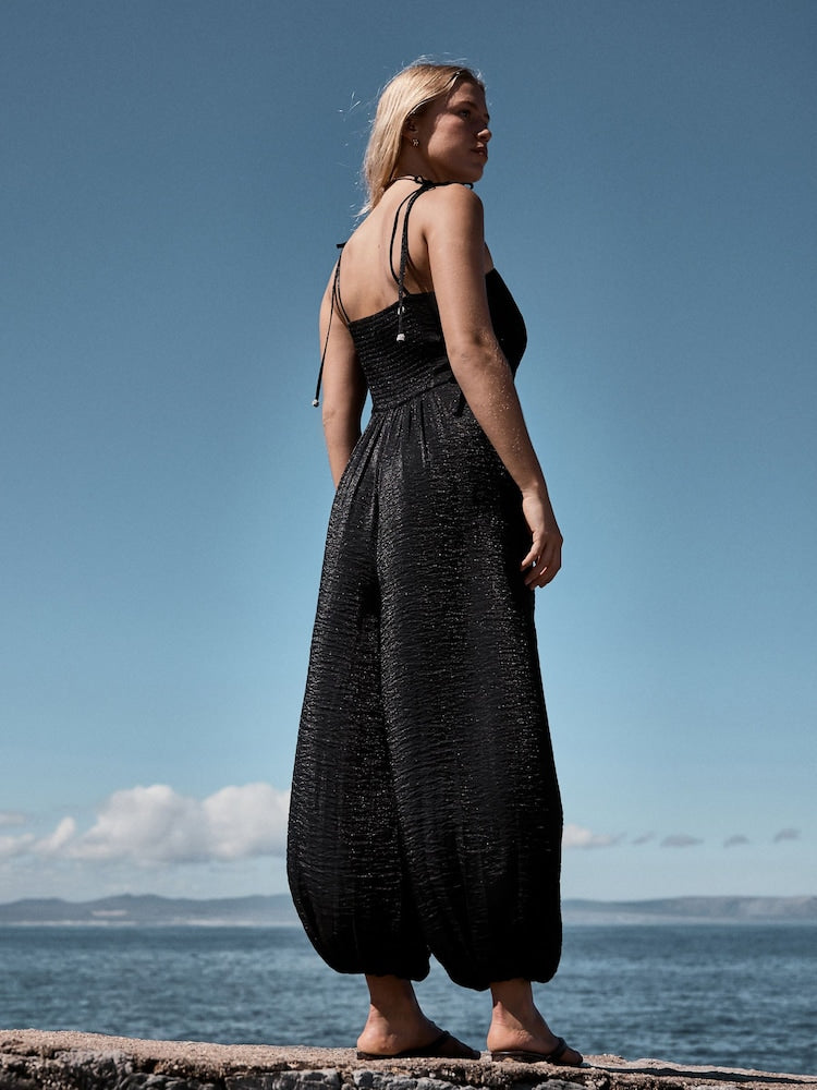 NEXT BLACK BALOON FIT JUMPSUIT M