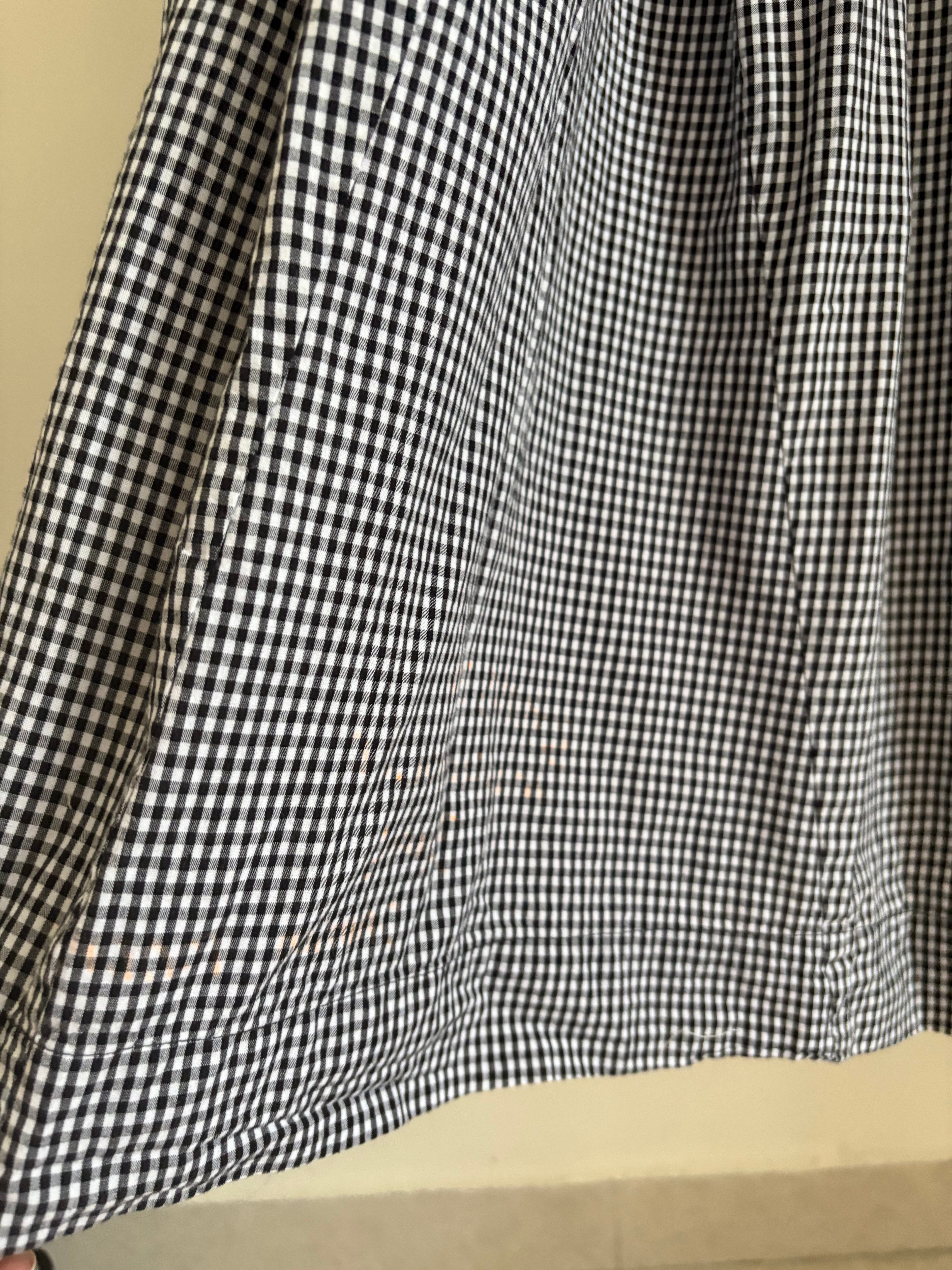 Damson madder shirred check skirt Uk10