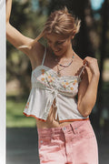 Anthropologie Embroidered Flyaway Cami