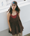 studio CLIP "Kin." Dot Patchwork Camisole Tunic