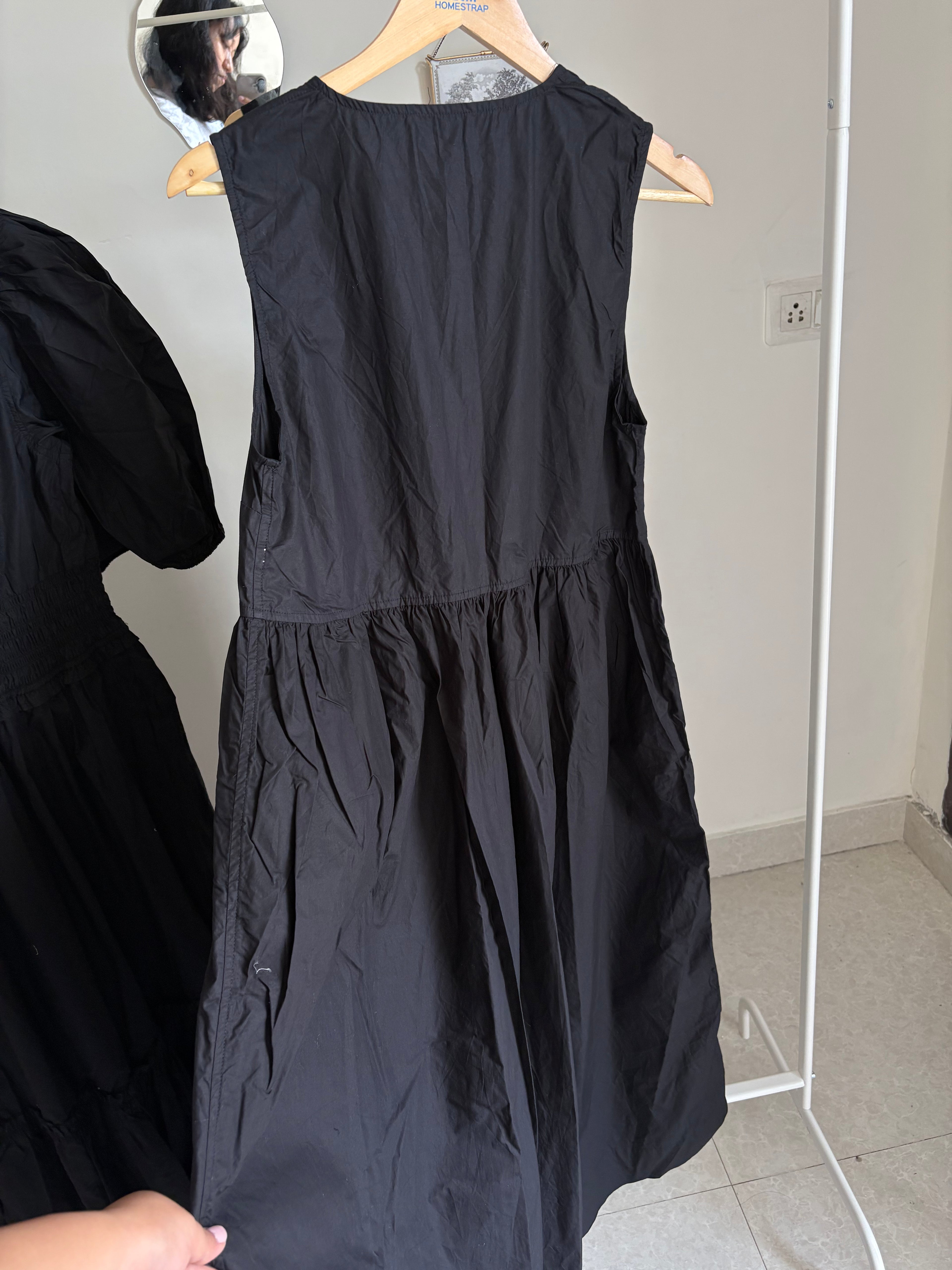 GANNI Women's Midi Dress in Black