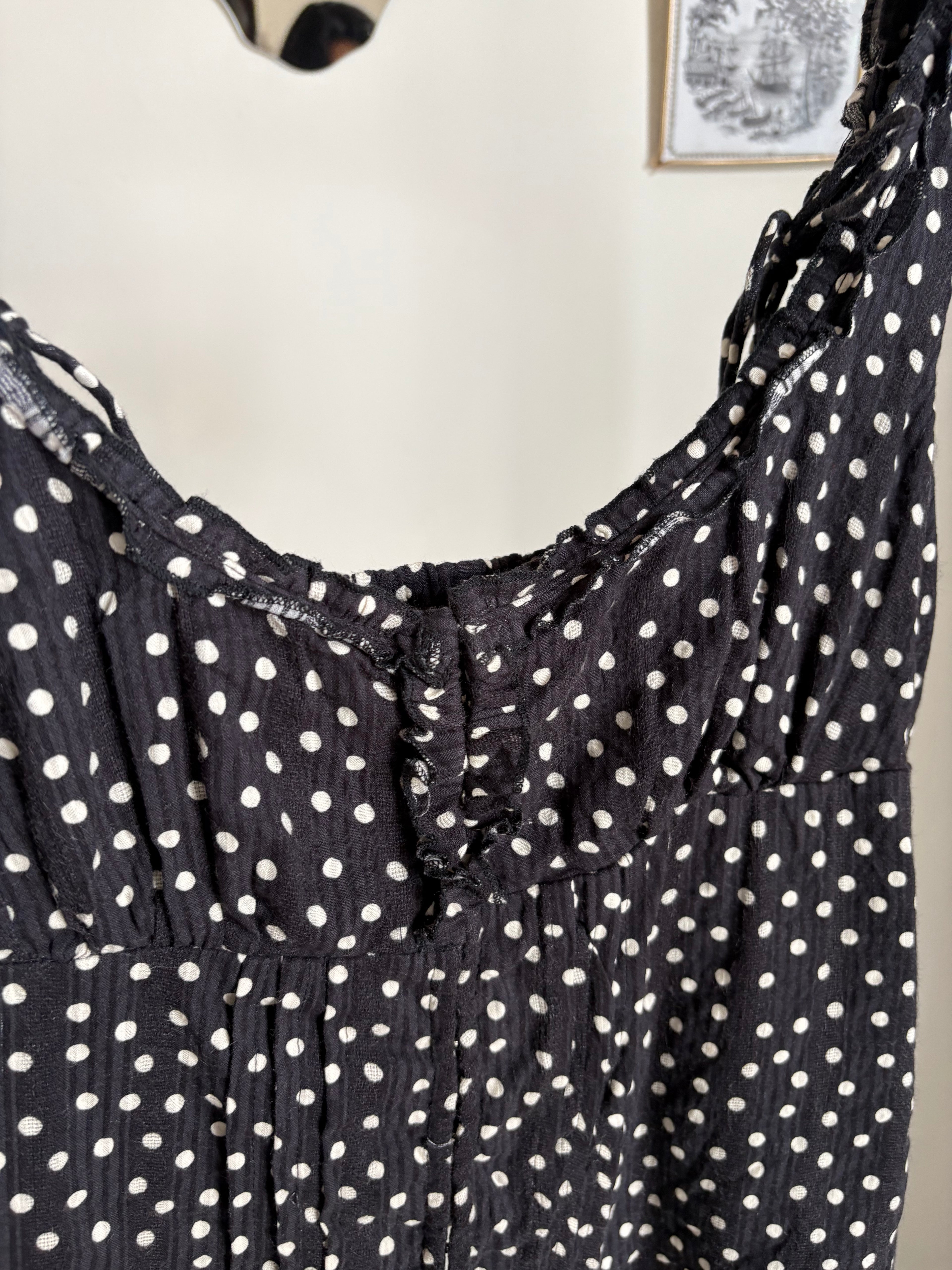 FREE PEOPLE Women's Black Ellia Top L