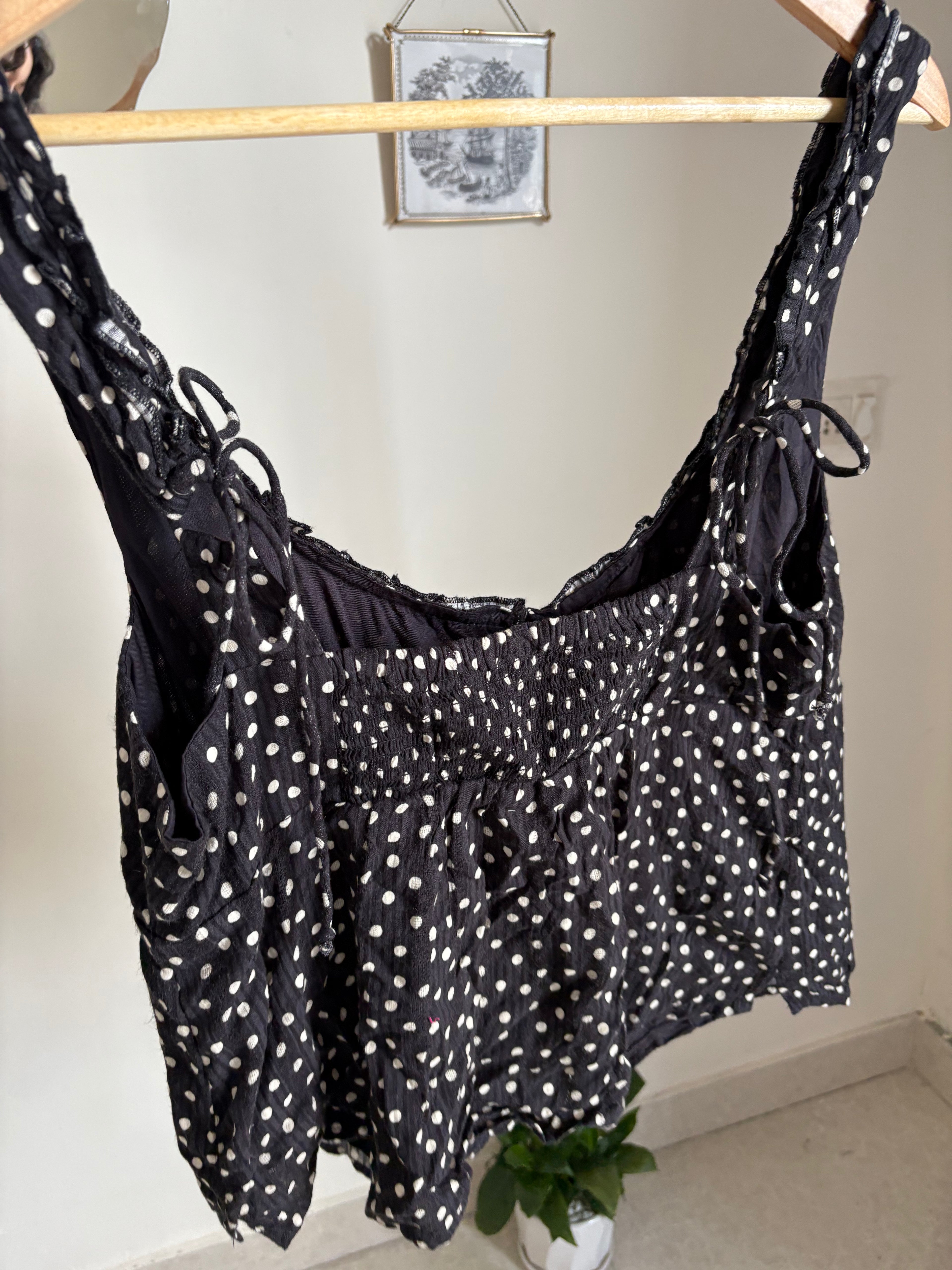 FREE PEOPLE Women's Black Ellia Top L