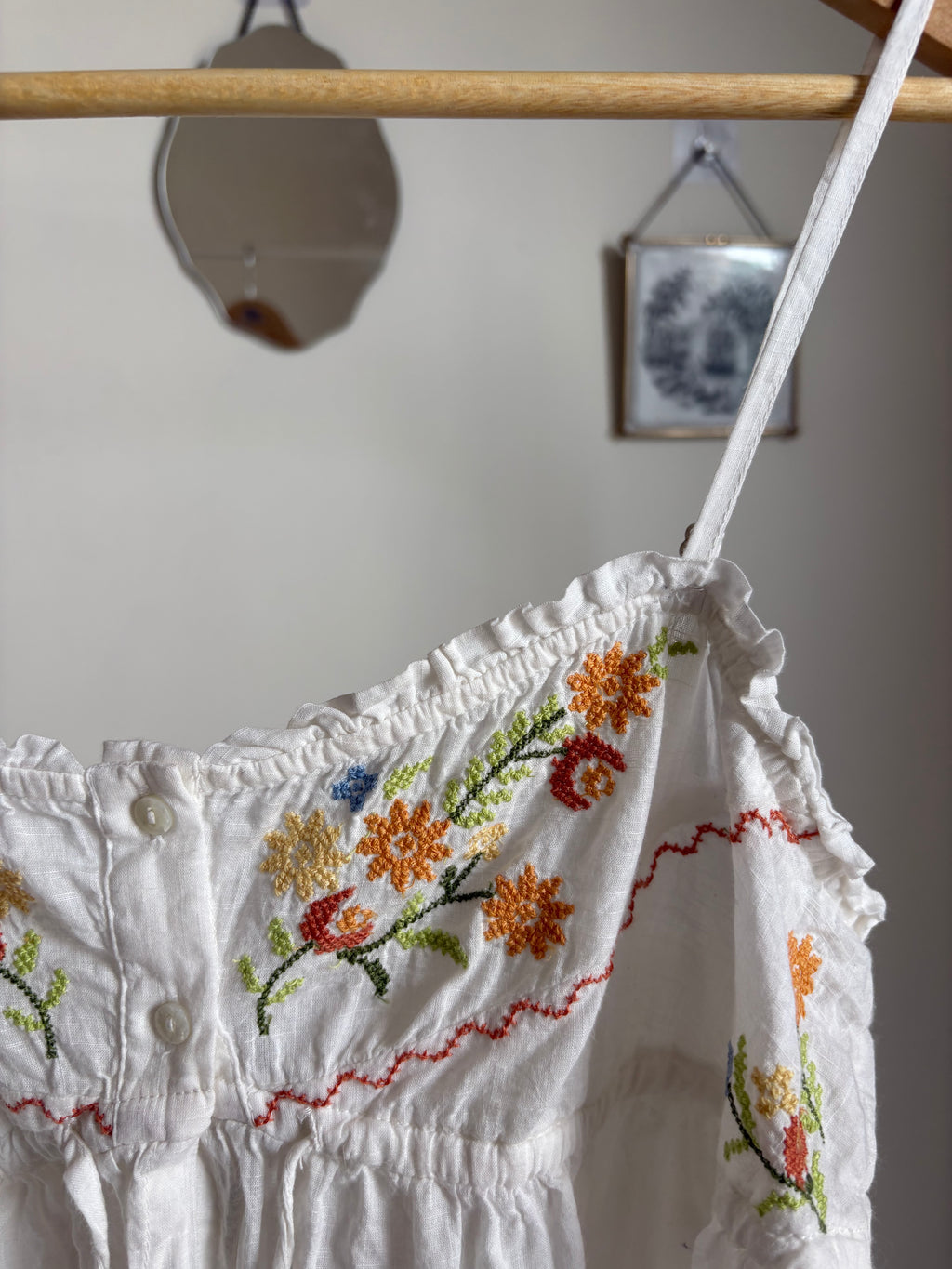 Anthropologie Embroidered Flyaway Cami