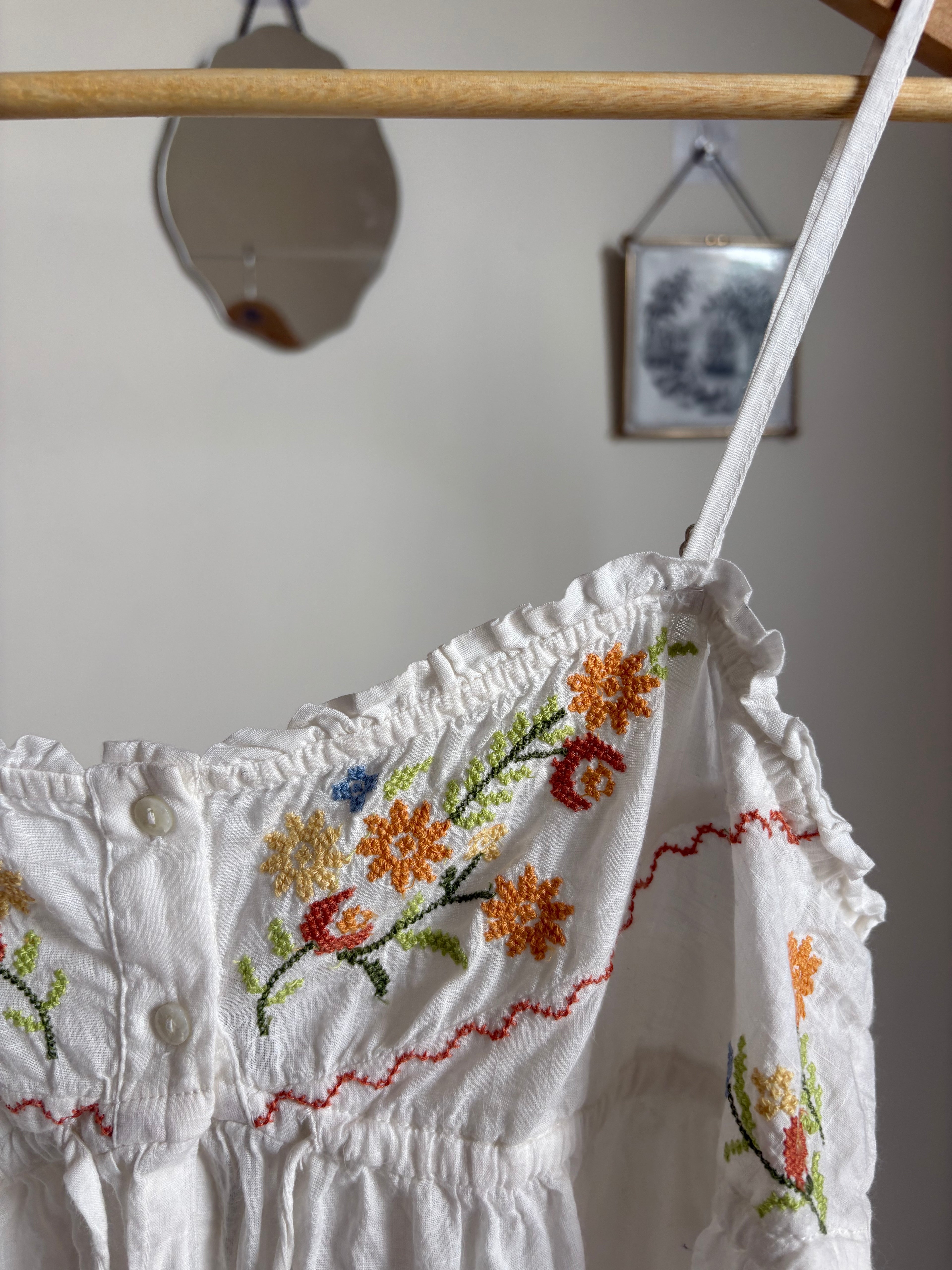 Anthropologie Embroidered Flyaway Cami