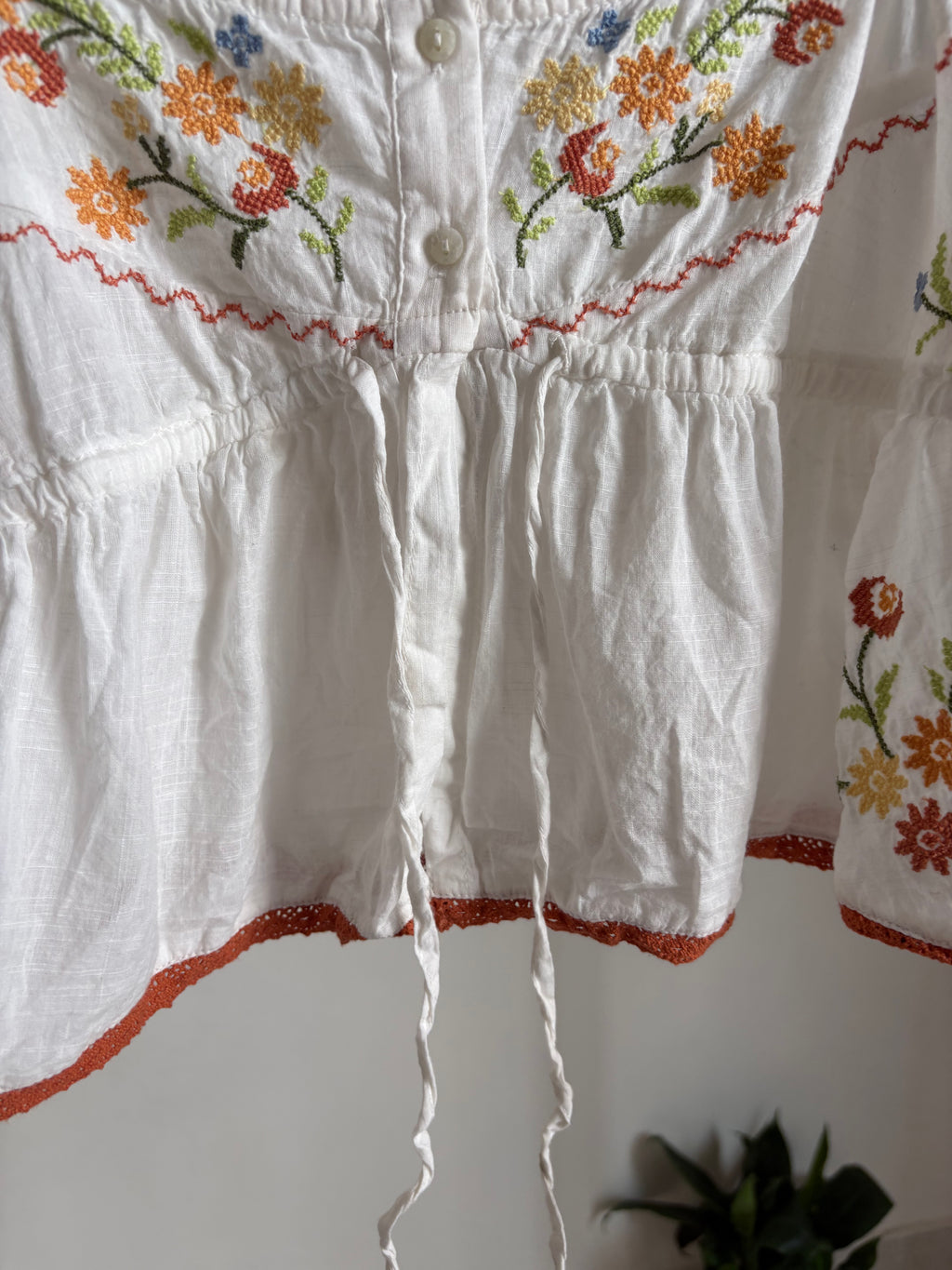 Anthropologie Embroidered Flyaway Cami
