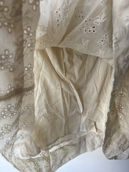 THE GREAT. EMBROIDERED SKIRT  S