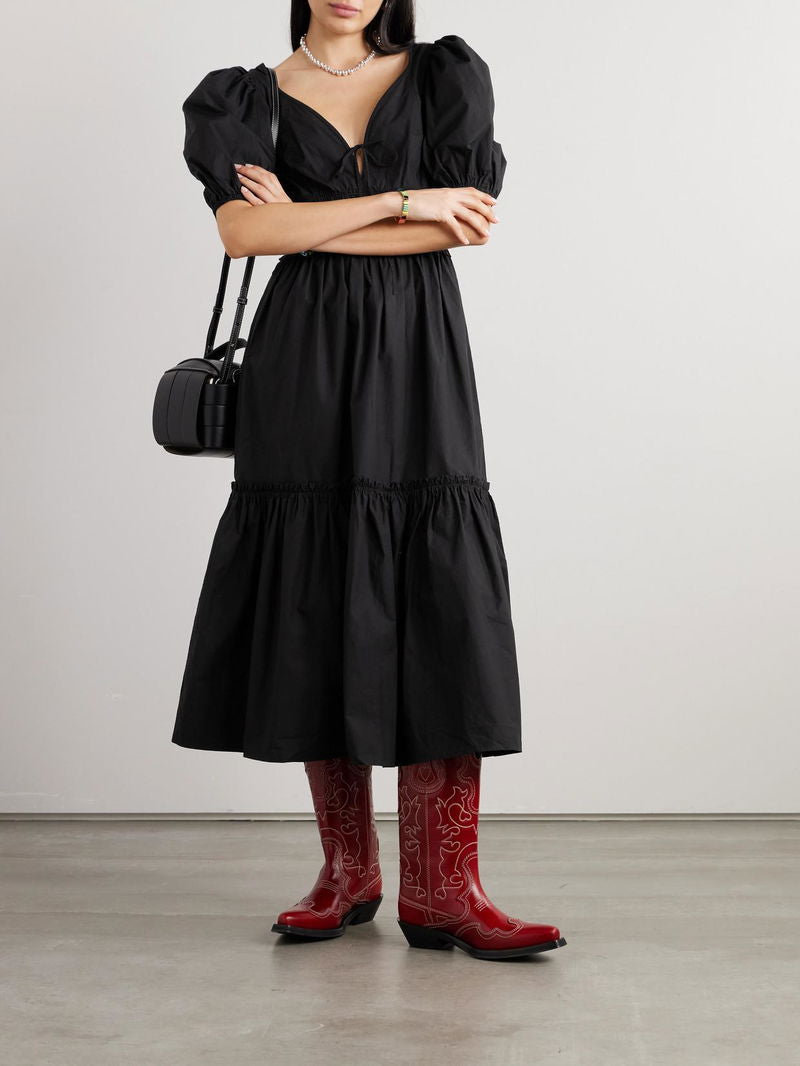 GANNI TIE BUST DRESS