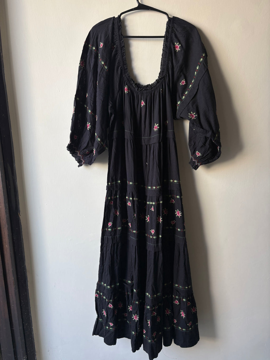 THE GREAT. THE FOLKLORE DRESS - DKNAVY SIZE 1 (S)