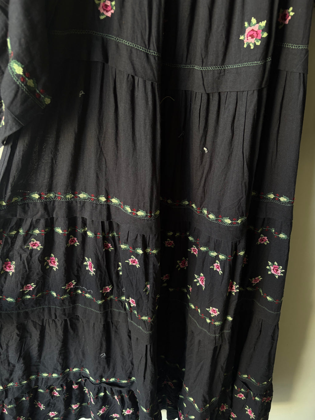 THE GREAT. THE FOLKLORE DRESS - DKNAVY SIZE 1 (S)