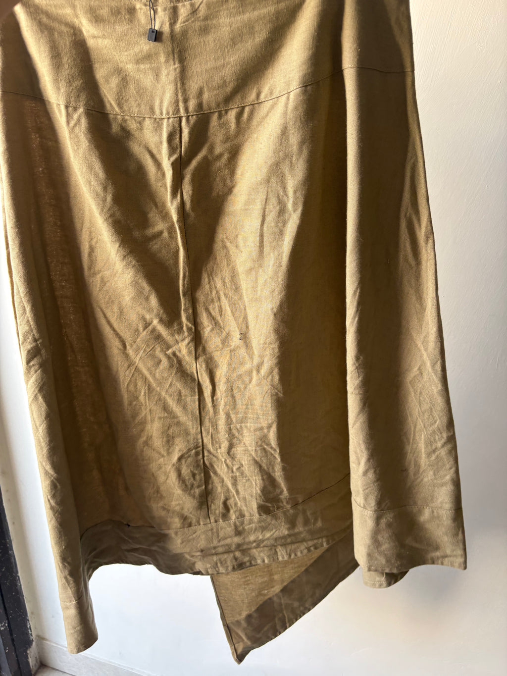 PLT OLIVE COTTON HANKY HEM MIDAXI SKIRT uk 16