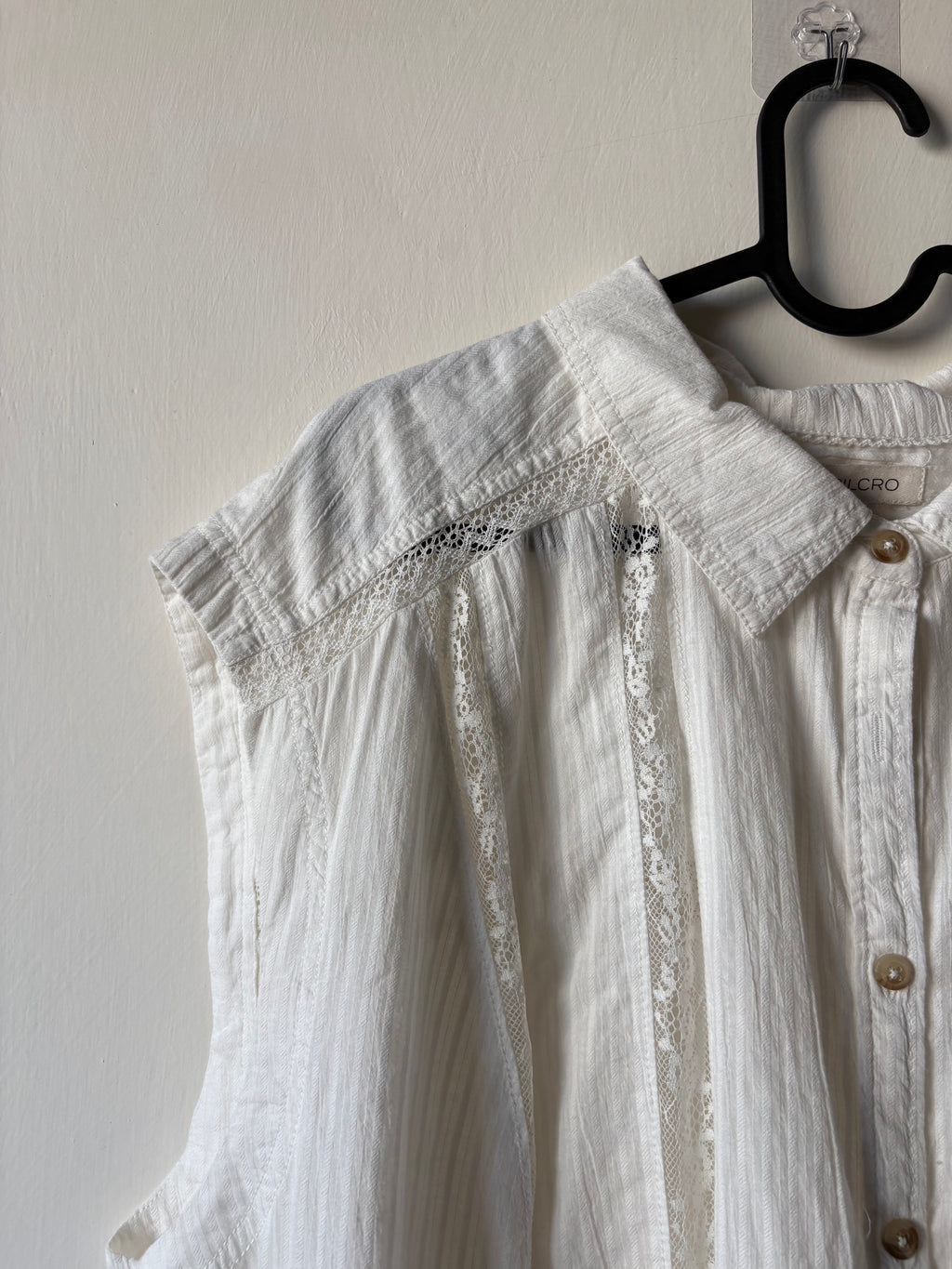 Pilcro Boxy Lace Buttondown Shirt XL