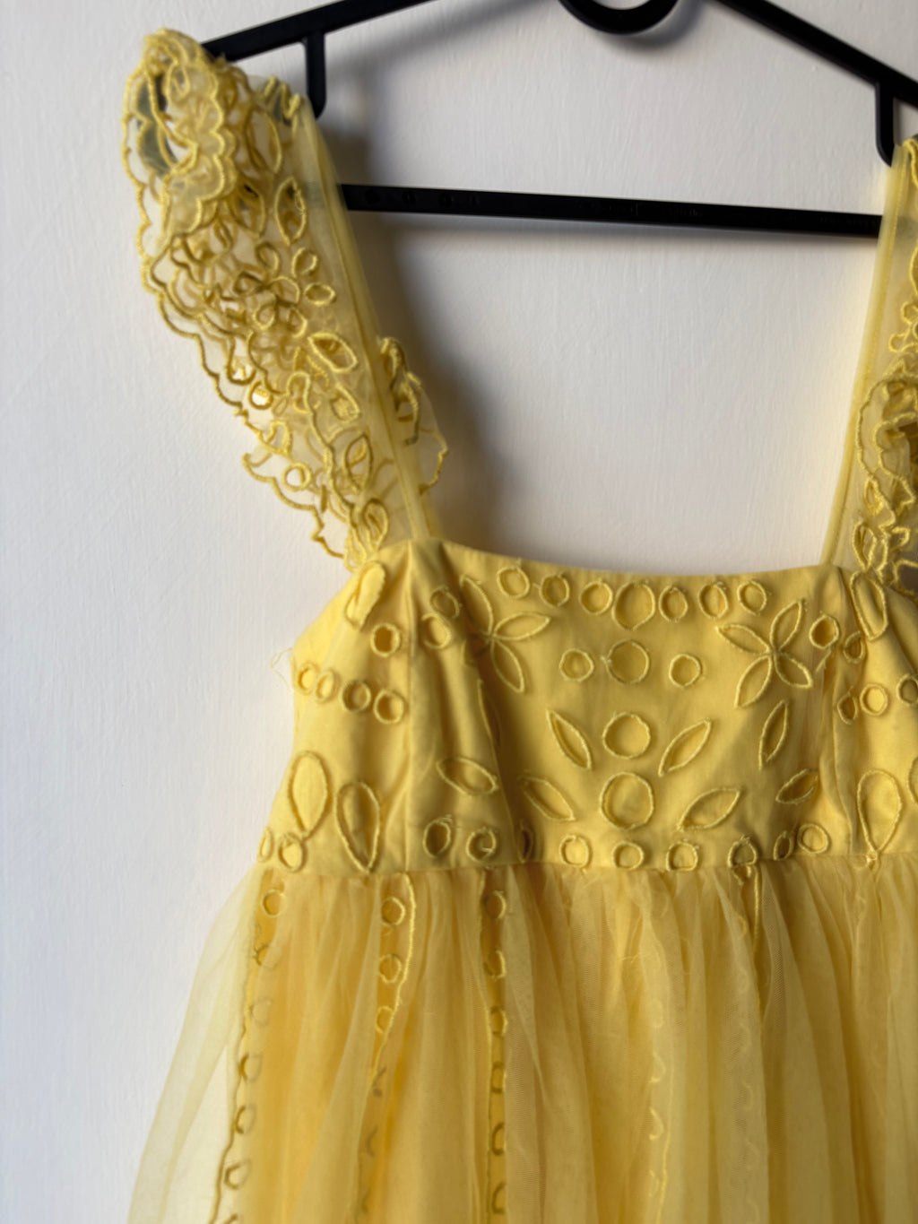 Let Me Be Eyelet Tulle Mini Dress XS