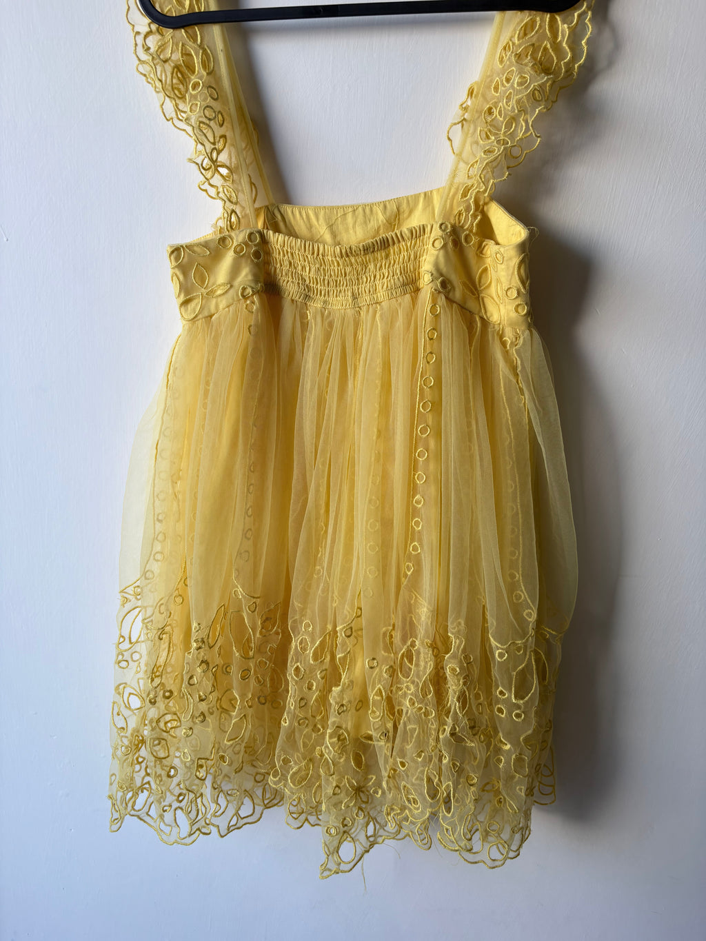 Let Me Be Eyelet Tulle Mini Dress XS