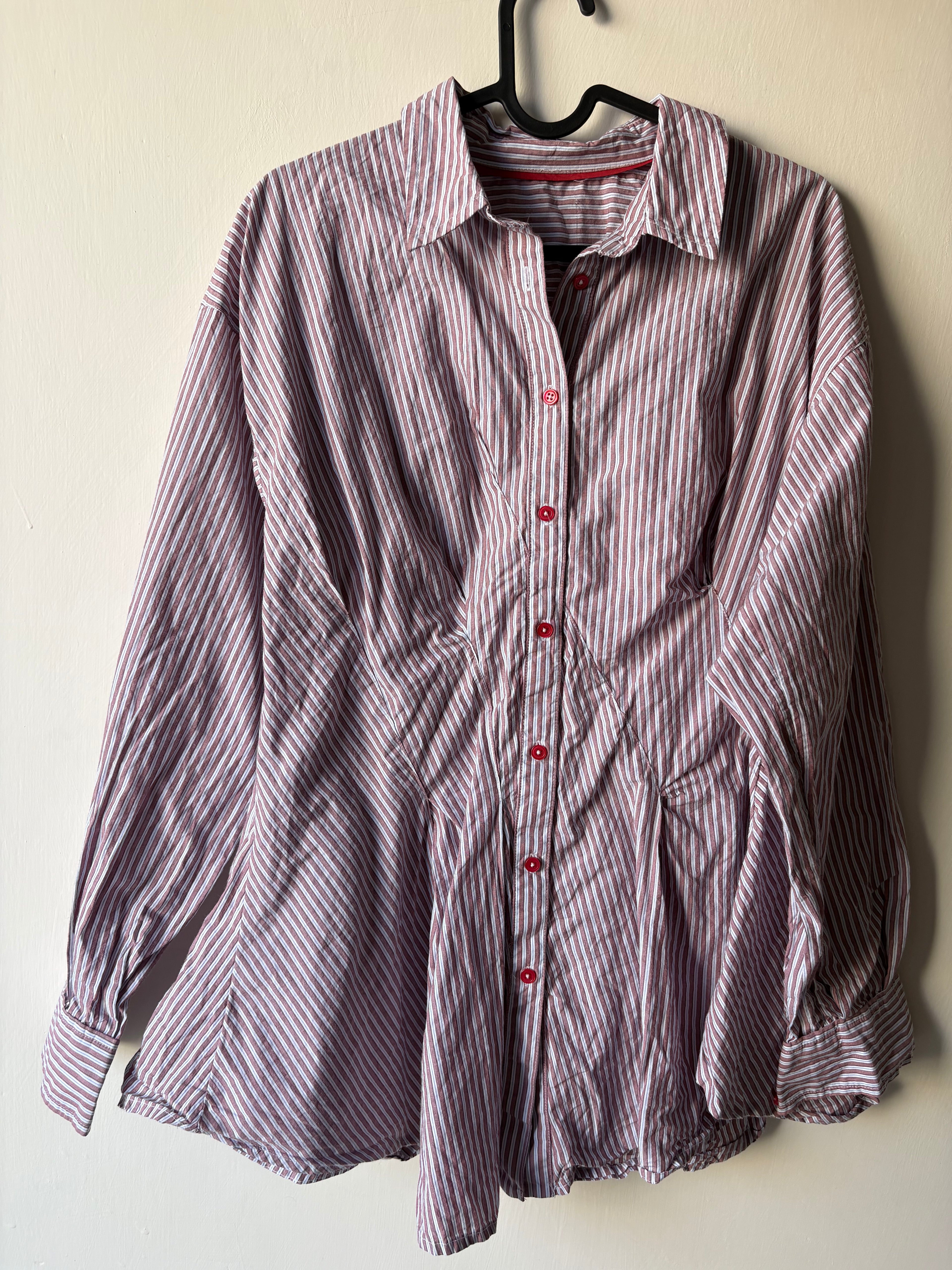 MAEVE  Long-Sleeve Waisted Buttondown Shirt