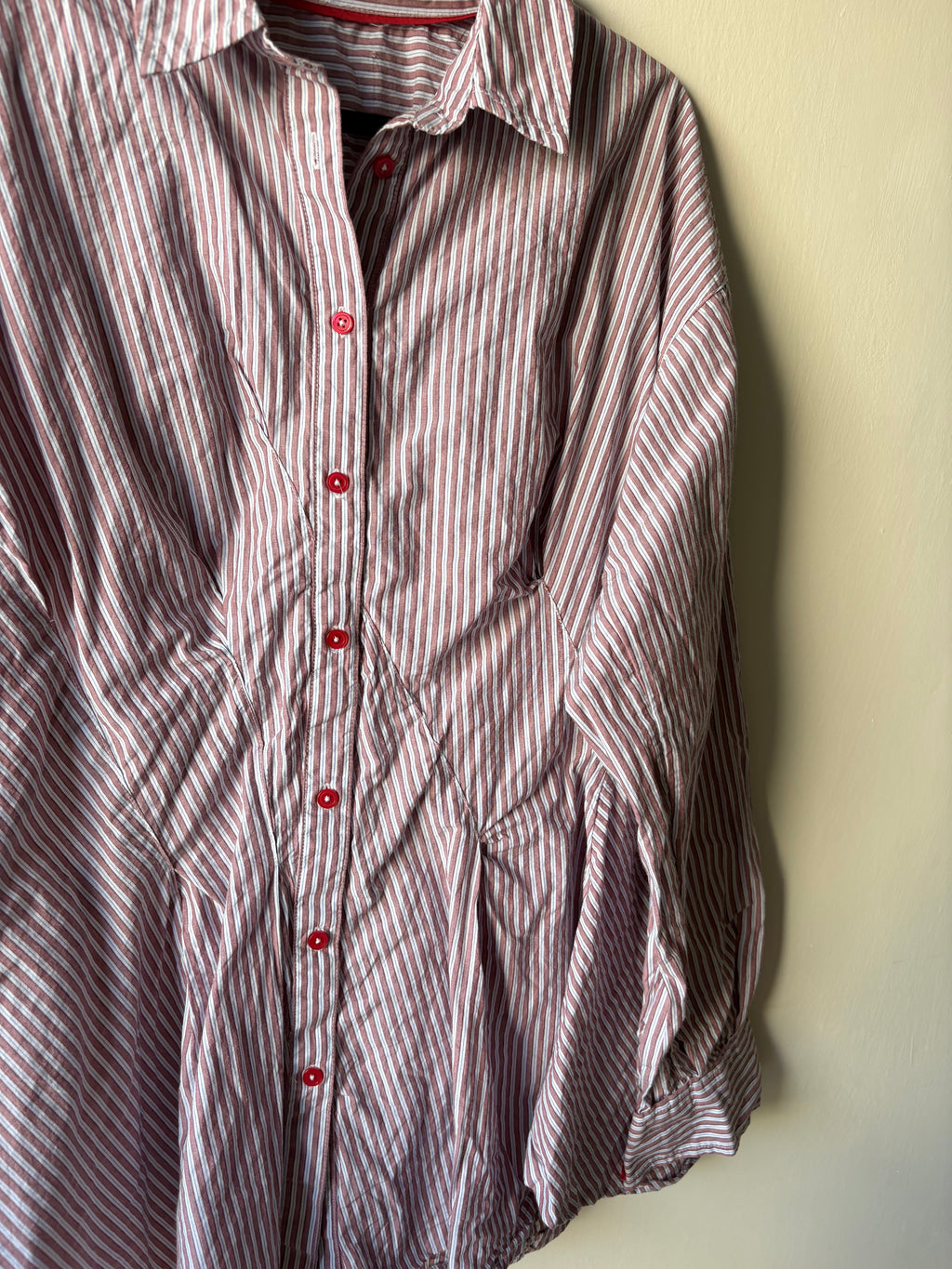 MAEVE  Long-Sleeve Waisted Buttondown Shirt