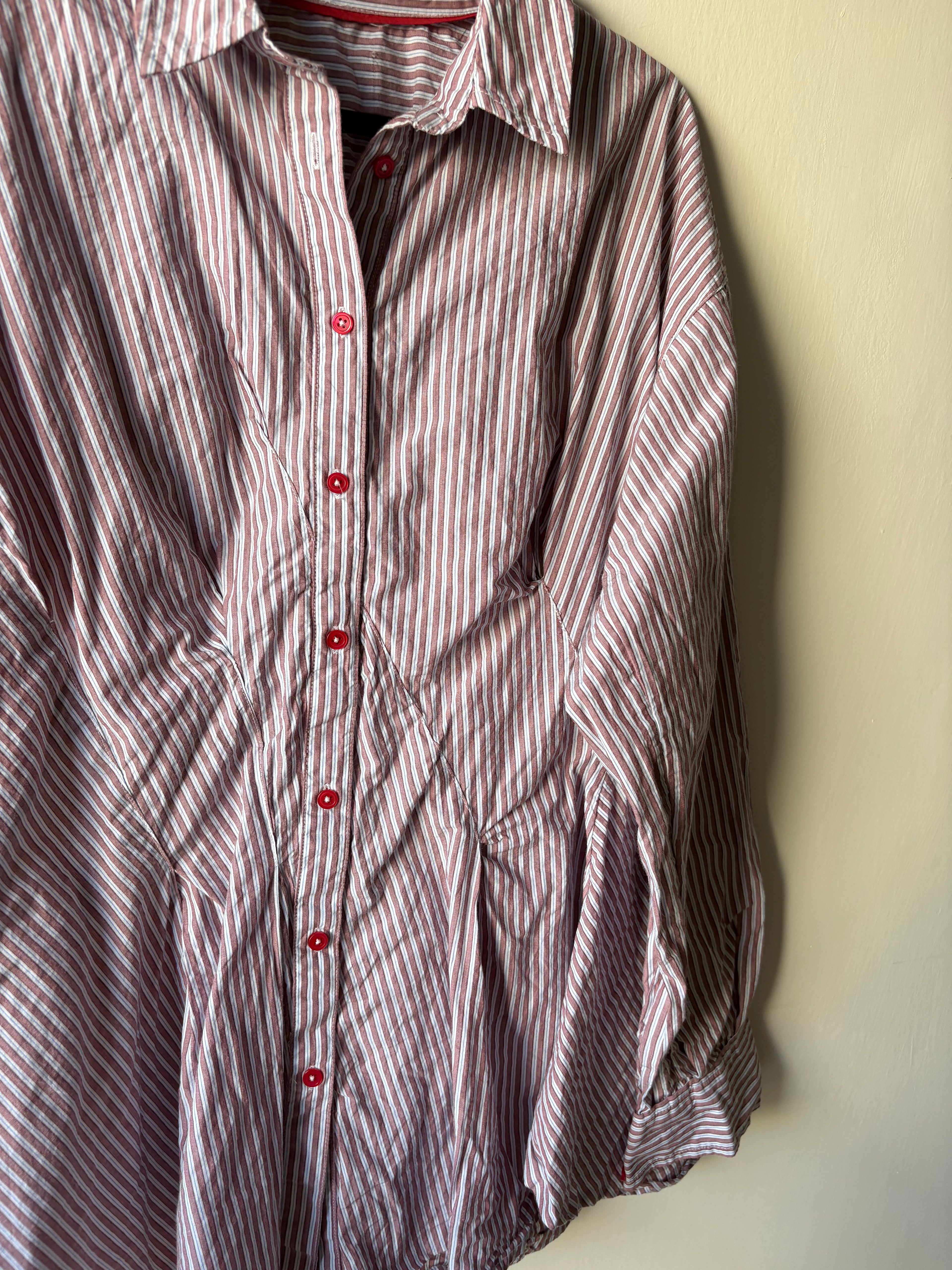 MAEVE  Long-Sleeve Waisted Buttondown Shirt