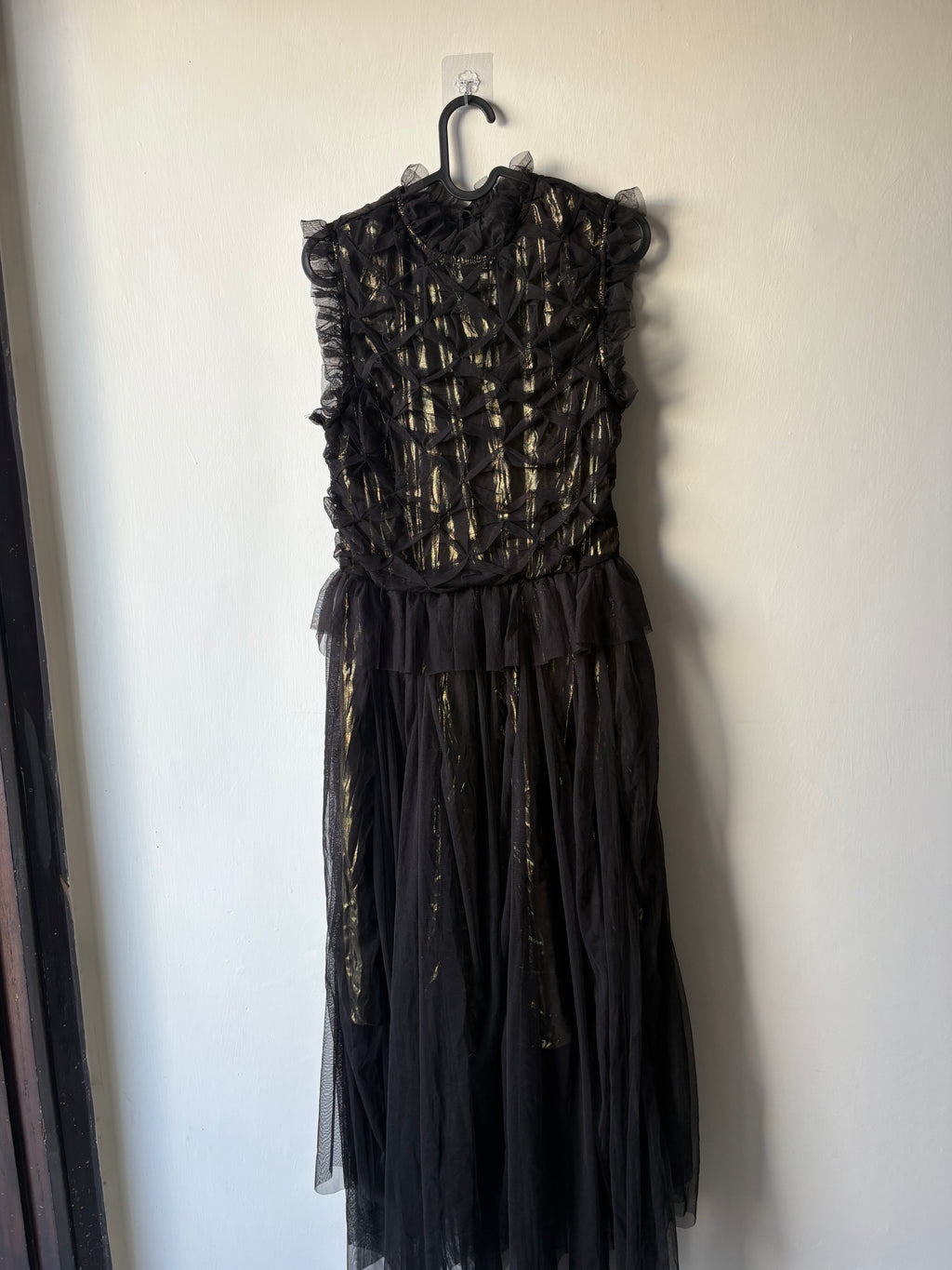 AllSaints Lola ruffled tiered dress S