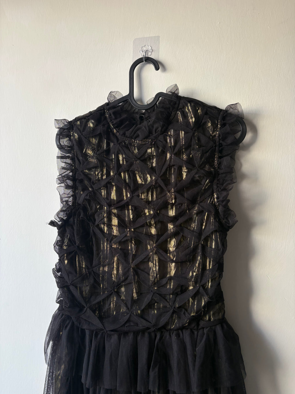 AllSaints Lola ruffled tiered dress S