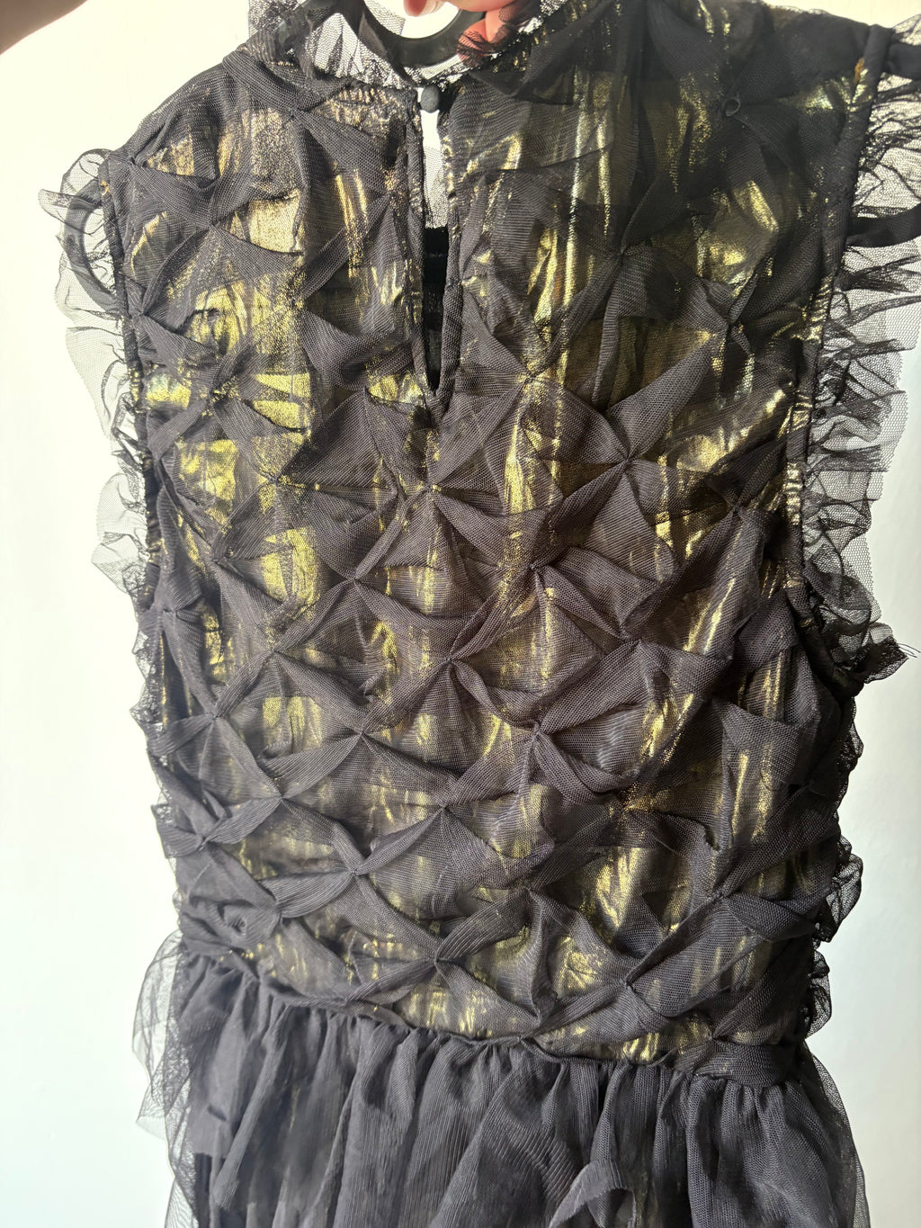 AllSaints Lola ruffled tiered dress S