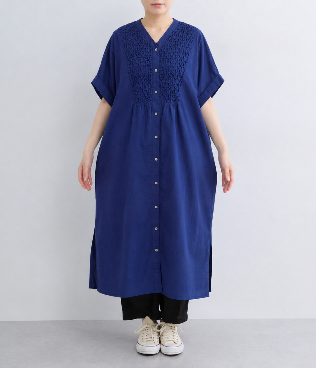 NOIA JAPAN HAND SHIRRED DRESS FREE SIZED