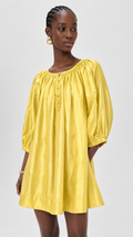 CONIGLIO SILK DRESS MINI YELLOW FS