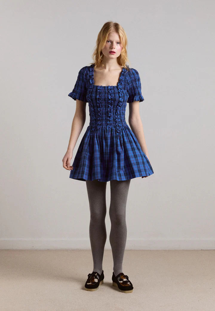 Damson Madder Raphaela Short-Sleeve Mini Dress