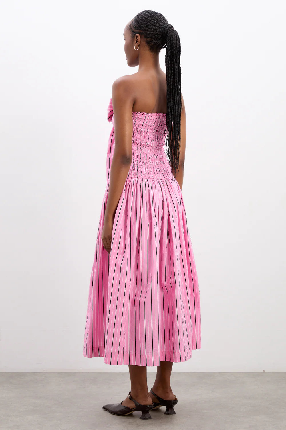 Damson Madder Mia Stripe Midi Dress
