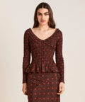 Damson MadderSuri Shirred Blouse Damson Madder  UK 6/8