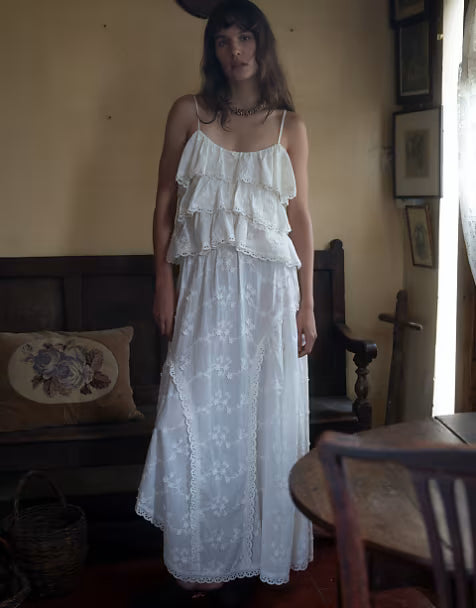 Muse Assembly boho broderie anglaise maxi SKIRT AND TOP SOLD SEPARATELY