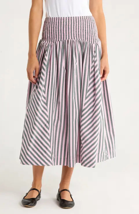 Damson Madder Layla Godet Midi Skirt XS-S