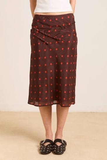 DAMSON MADDER Octavia Skirt - Burgundy Spot