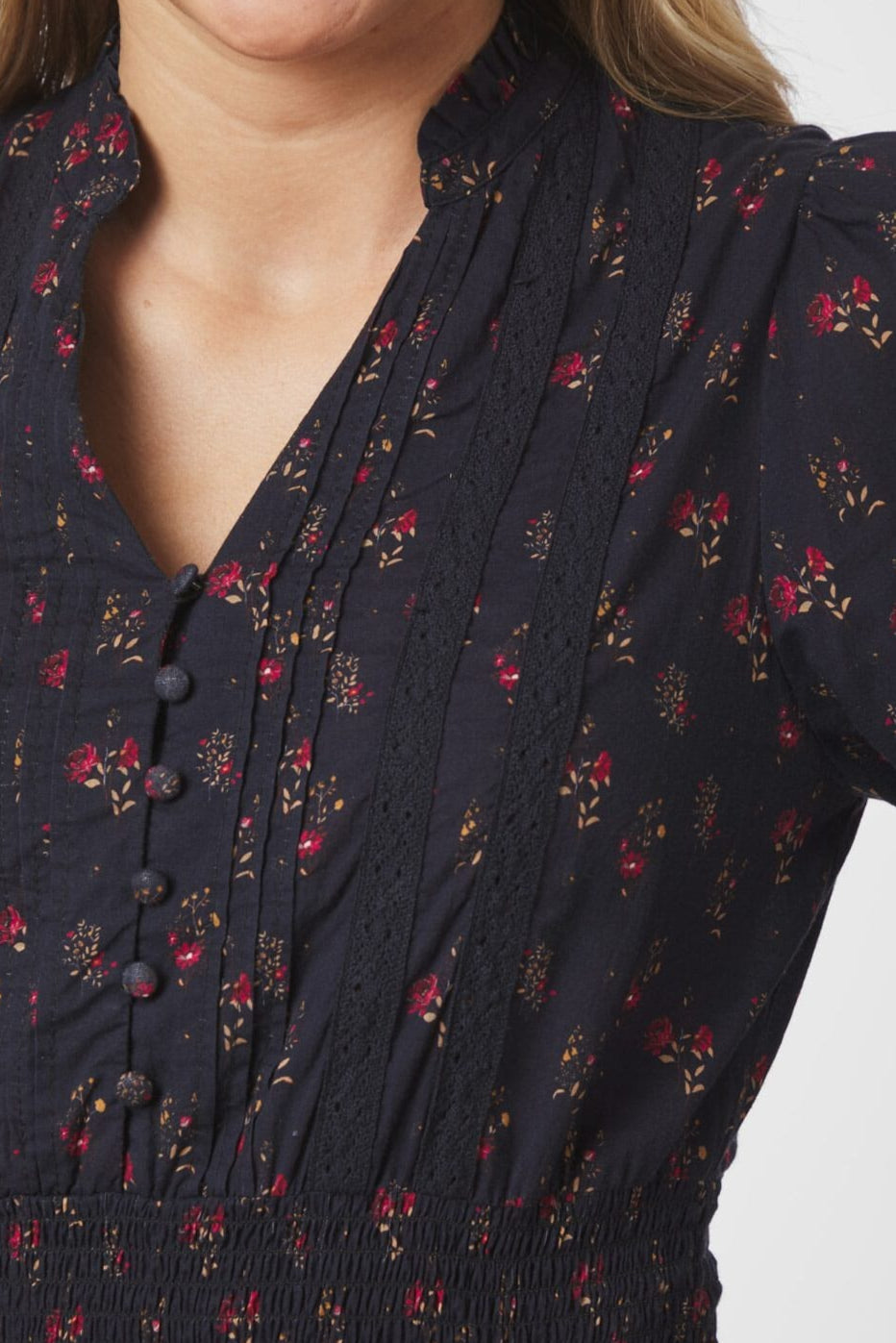 Neo Noir Cornell Fine Print Dress