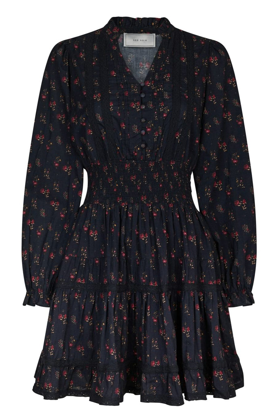 Neo Noir Cornell Fine Print Dress