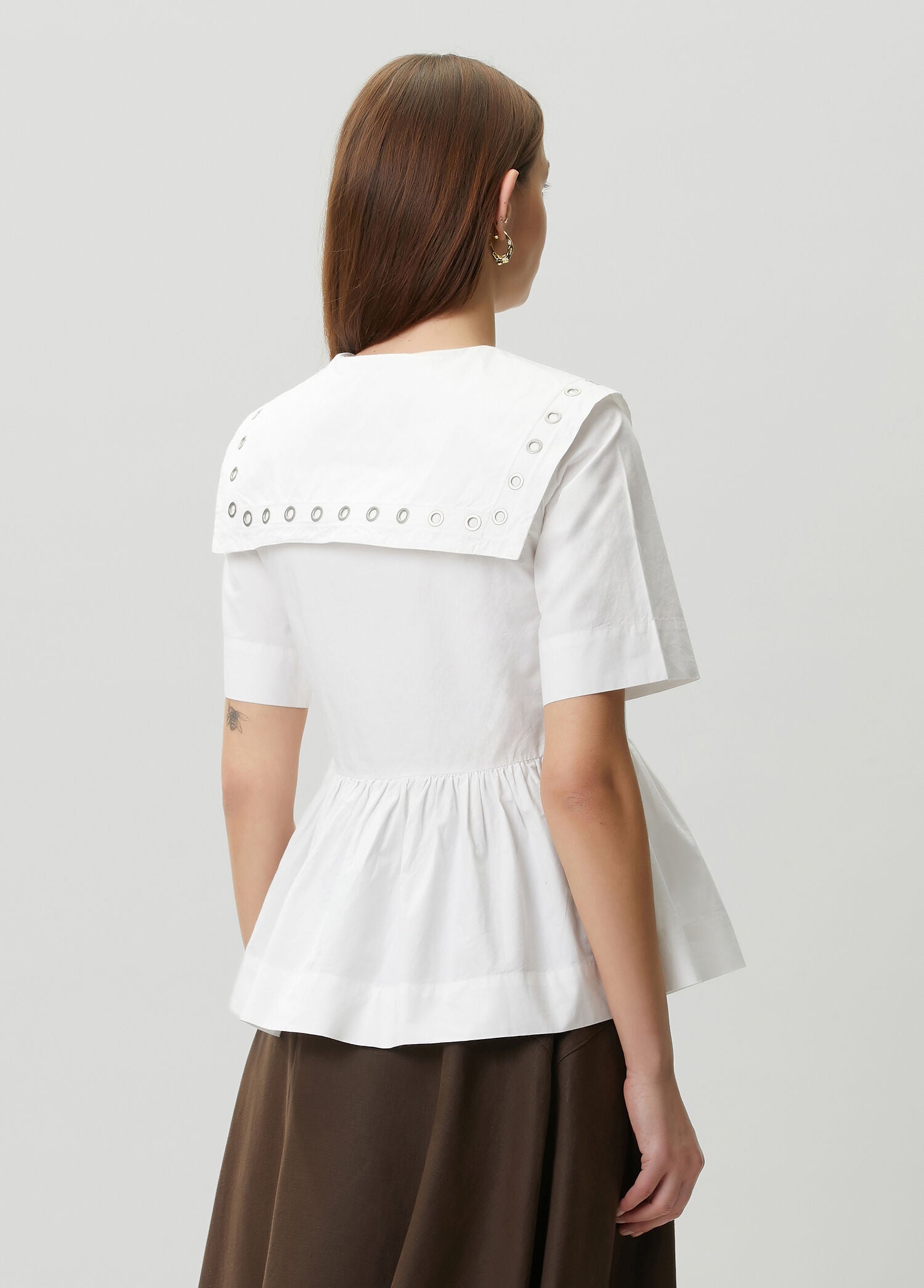 Damson Madder  Cyrus Eyelet Blouse - White